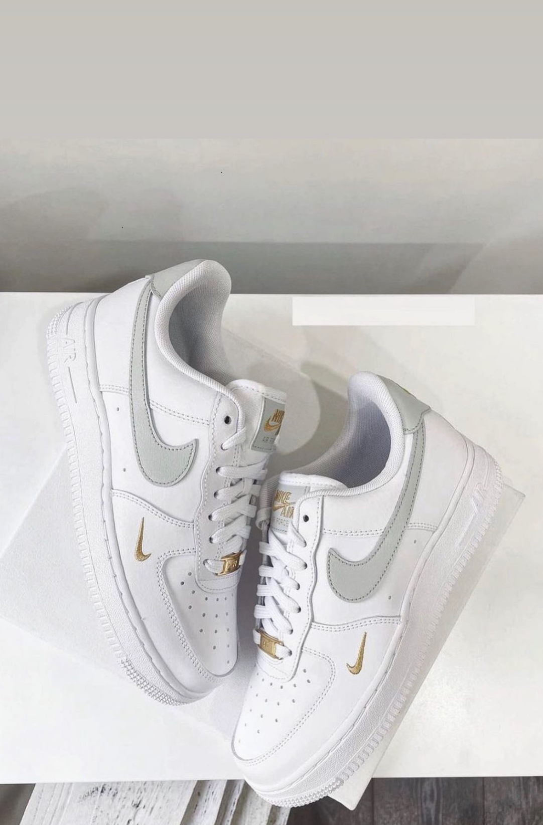 Nike Airfroce 1 grey logo - Postu Tienda