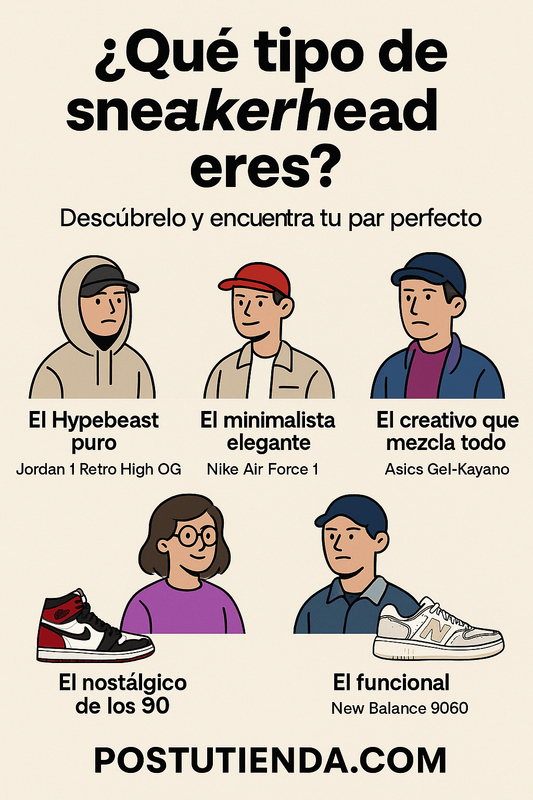 🧬 ¿Qué tipo de sneakerhead eres? Descúbrelo y encuentra tu par perfecto - Postu Tienda