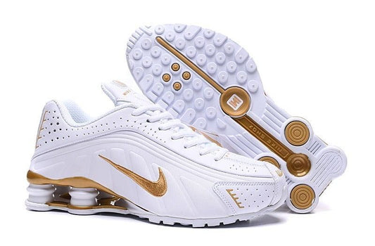 Nike Shox R4 White & Gold
